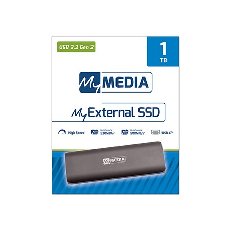 SSD Zewnętrzny MyMedia 69285, 512GB, szary, USB 3.2 Gen 2
