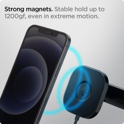 Spigen uchwyt magnetyczny z ładowarką ITS12W Onetap Magnetic Magsafe Vent Car Charger czarny