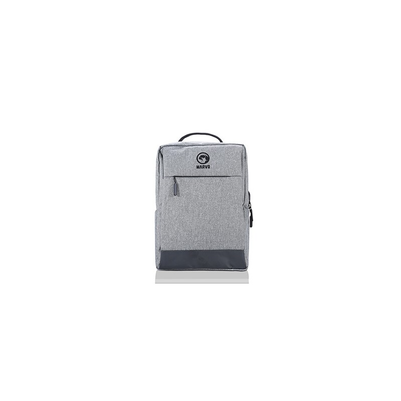 Plecak na  notebook 15.6", BA-03, szary z nylon, port USB do ładowania, Marvo, EOL