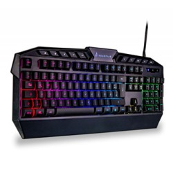 SureFire KingPin RGB klawiatura przewodowa (USB) US, czarna ergonomiczna