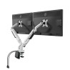 Regulowany uchwyt na 2 monitory, czarny, 2-9 Kg, mocowanie na zacisk, 17"-32", USB HUB, 75x75/100x100