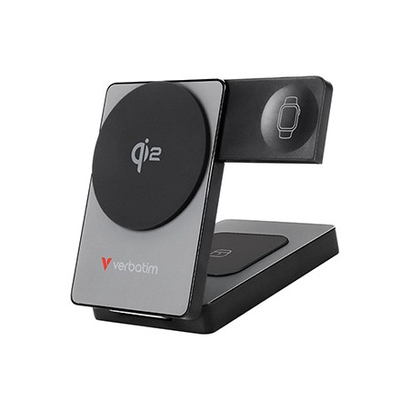 Verbatim, Powerbanka Charge ,n, Go Qi2, 5/9/12V, ładowanie telefonu, zegarka, Airpods, 32295, 10000mAh, Mocowanie magnetyczne, s