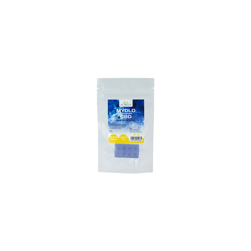 Mydło zawierające CBD, 17g, kwiatowy, z przeciwutleniaczami, Dr. Natural, EOL