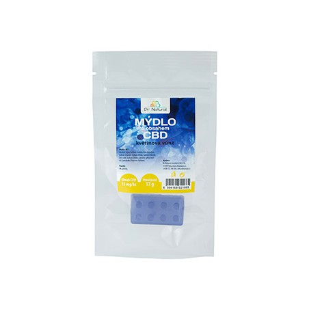 Mydło zawierające CBD, 17g, kwiatowy, z przeciwutleniaczami, Dr. Natural, EOL