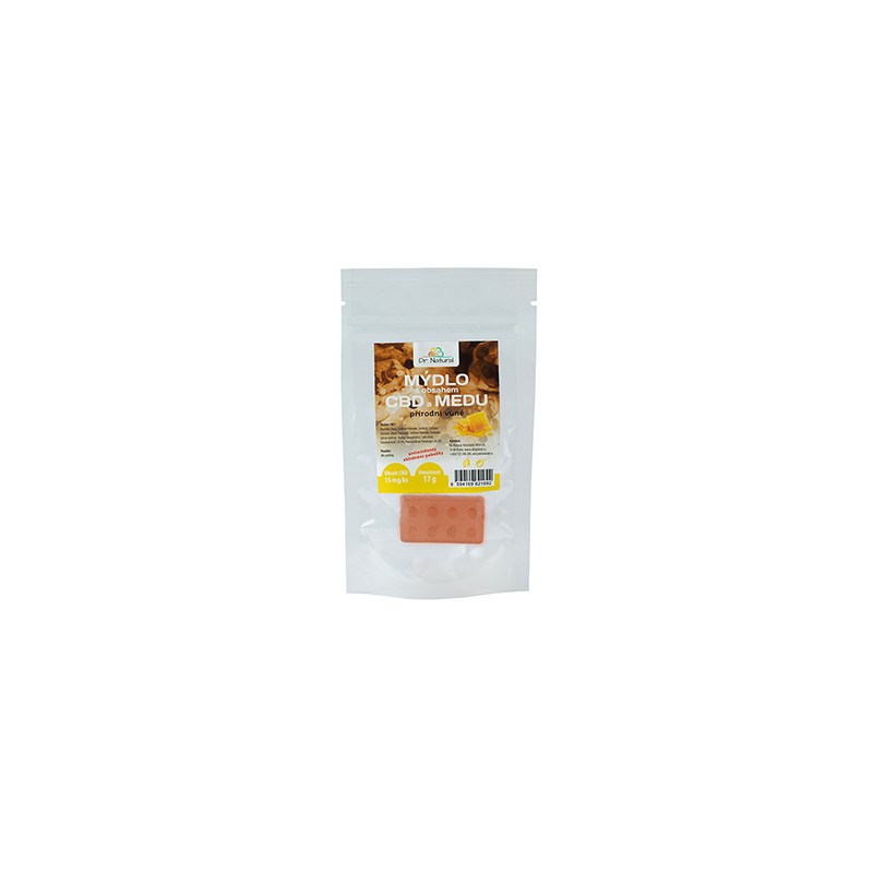 Mydło mydło z cbd i miodem, 17g, naturalny, z przeciwutleniaczami, Dr. Natural, EOL