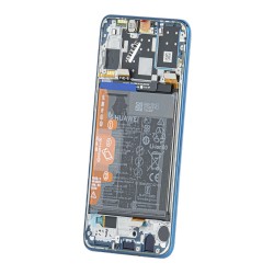 LCD + Panel Dotykowy Huawei P30 Lite MAR-LX1A 02352RQA niebieski z ramką i baterią wersja kamery 48Mpix oryginał