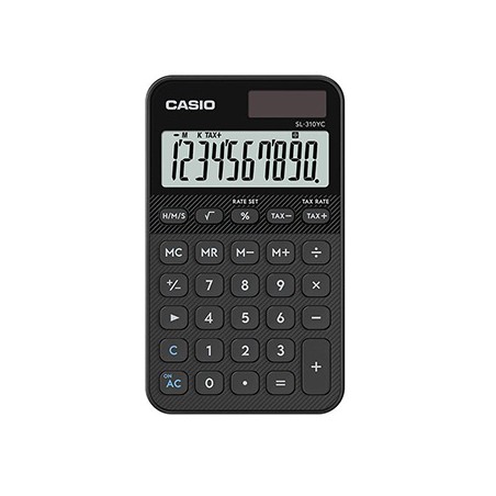 Casio Kalkulator SL 310 UC BK, czarna, 10 miejsc, podwójne zasilanie