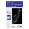 Verbatim zewnętrzny dysk twardy z czytnikiem kart pamięci, Store N Go, 2.5", USB 3.0 (3.2 Gen 1), 1TB, 53421, czarny, + SD karta