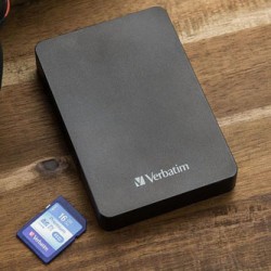 Verbatim zewnętrzny dysk twardy z czytnikiem kart pamięci, Store N Go, 2.5", USB 3.0 (3.2 Gen 1), 1TB, 53421, czarny, + SD karta
