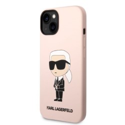 Karl Lagerfeld nakładka do iPhone 14 6,1&quot KLHMP14SSNIKBCP różowa hardcase Magsafe Silicone NFT Ikonik