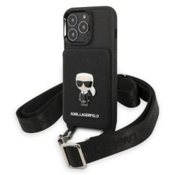 Karl Lagerfeld nakładka do iPhone 13 Pro Max 6,7&quot KLHCP13XSAIPCK czarna hardcase Saffiano Metal Ikonik