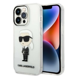 Karl Lagerfeld nakładka do iPhone 14 Pro 6,1&quot KLHCP14LHNIKTCT transparentna hardcase Ikonik Karl Lagerfeld