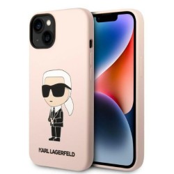 Karl Lagerfeld nakładka do iPhone 14 Plus 6,7&quot KLHCP14MSNIKBCP różowa hardcase Silicone Ikonik