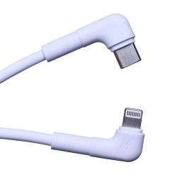 Maxlife kabel kątowy MXUC-09 USB-C - Lightning 1,0 m 27W biały
