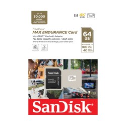 SanDisk karta pamięci 64GB microSDXC Max Endurance + adapter