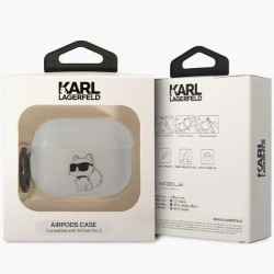 Karl Lagerfeld etui do AirPods Pro 2 KLAP2HNCHTCT transparentne TPU NFT Choupette