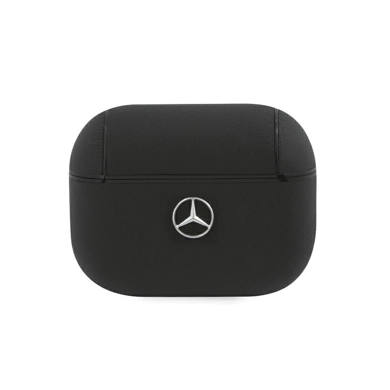 Mercedes etui do AirPods Pro MEAPCSLBK czarne Leather Metal Logo