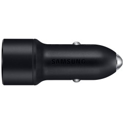 Samsung ładowarka samochodowa 2X USB fast charge czarna + kabel USB- C - USB- C