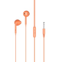 XO słuchawki przewodowe EP28 jack 3,5mm douszne pomarańczowe