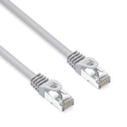 Przewód LAN S/FTP patchcord, Cat.6a, RJ45 M - RJ45 M, 3 m, podwójnie ekranowany, LSOH, szary, 10 Gb/s economy, EOL