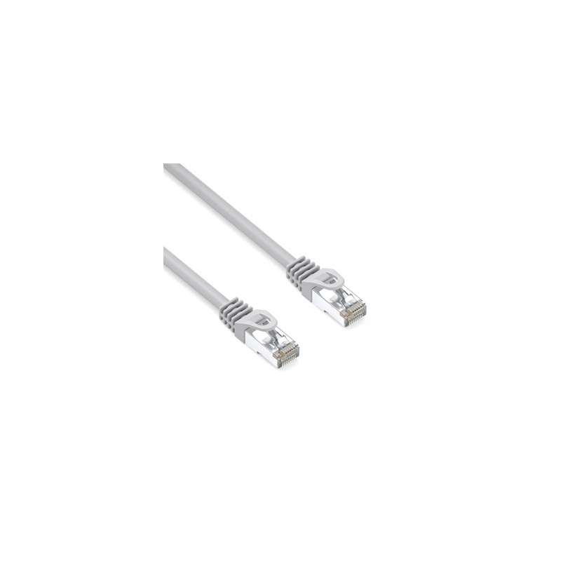 Przewód LAN S/FTP patchcord, Cat.6a, RJ45 M - RJ45 M, 3 m, podwójnie ekranowany, LSOH, szary, 10 Gb/s economy, EOL
