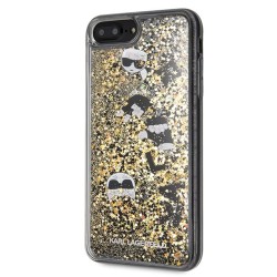 Karl Lagerfeld nakładka do iPhone 7 Plus / 8 Plus KLHCI8LROGO czarno-złote hard case Glitter