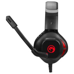 Marvo HG8929 słuchawki z mikrofonem, przewodowa, czarna, podświetlona, 3.5 mm jack + rozdvojka + USB, EOL
