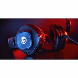 Marvo HG8929 słuchawki z mikrofonem, przewodowa, czarna, podświetlona, 3.5 mm jack + rozdvojka + USB, EOL