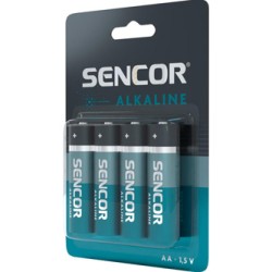 Sencor Jednorazowa alkaliczna baterie AA, 4-pack