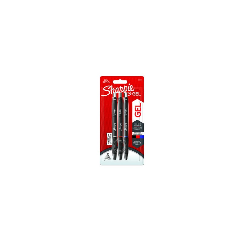 Sharpie, Długopis żelowy S-Gel, mix kolorów, 3szt, 0.7mm, EOL