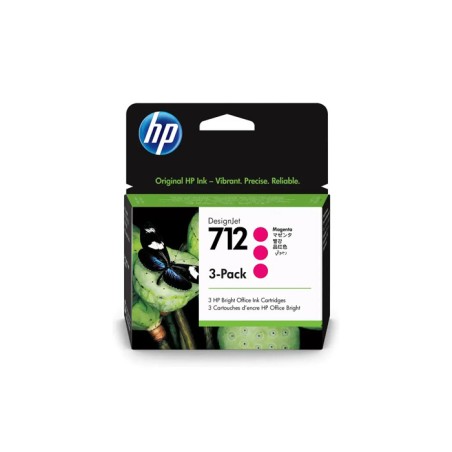 Oryginalny Tusz Magenta HP 712 Trójpak (3ED78A)