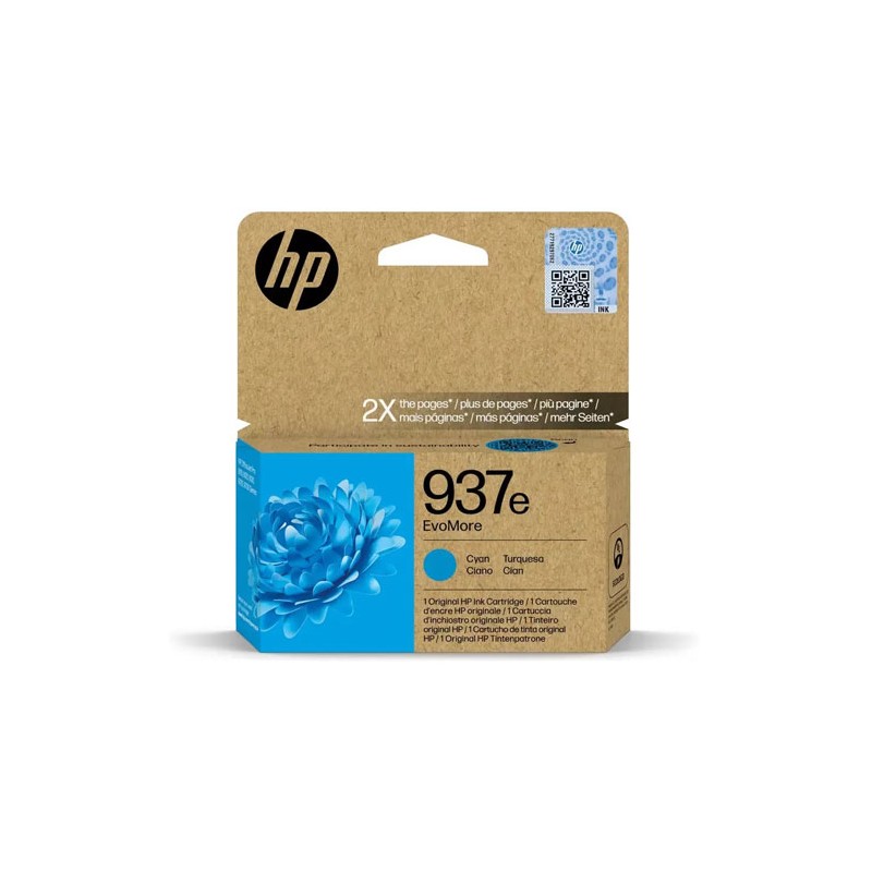Oryginalny Tusz Cyan HP 937e (4S6W6NE)