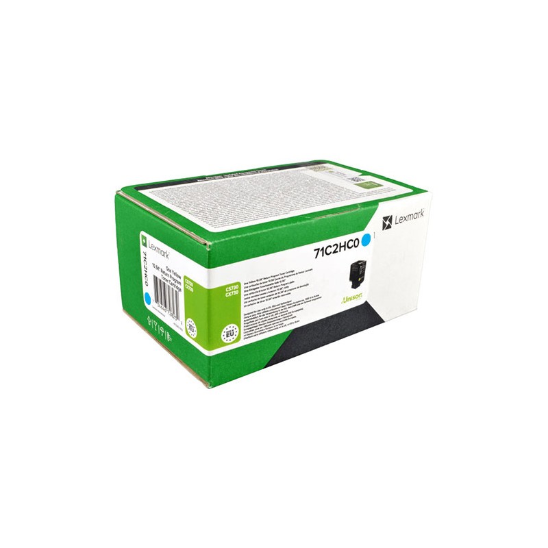 Oryginalny Toner Cyan Lexmark CS730de, CX730de (71C2HC0)