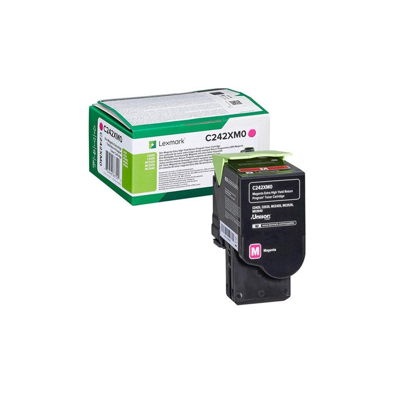 Oryginalny Toner Magenta Lexmark C2425 (C242XM0)