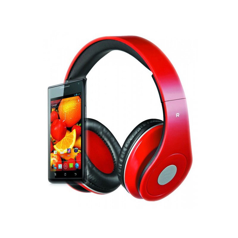 Rebeltec słuchawki przewodowe AUDIOFEEL2 nauszne czerwone
