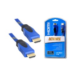 Kabel HDMI-HDMI 3m niebieski v1.4 blist.