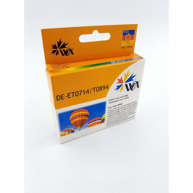 Tusz Wox Yellow EPSON T0714  (T0894) zamiennik C13T07144010