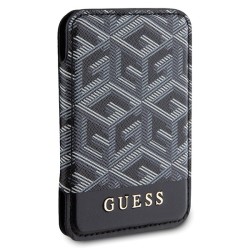 Guess portfel GUWMSHGCFSEK czarny Wallet Cardslot Stand Gcube Stripe Magsafe