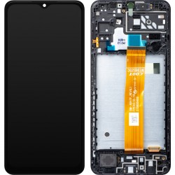 LCD + Panel Dotykowy Samsung Galaxy A04S A047 GH82-29806A GH82-29805A GH82-29802A czarny z ramką oryginał