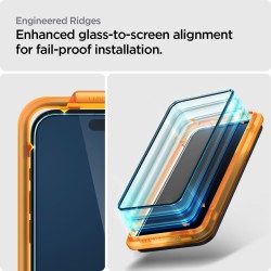 Spigen szkło hartowane ALM GLASS FC 2-PACK do iPhone 15 Pro Max 6,7&quot czarna