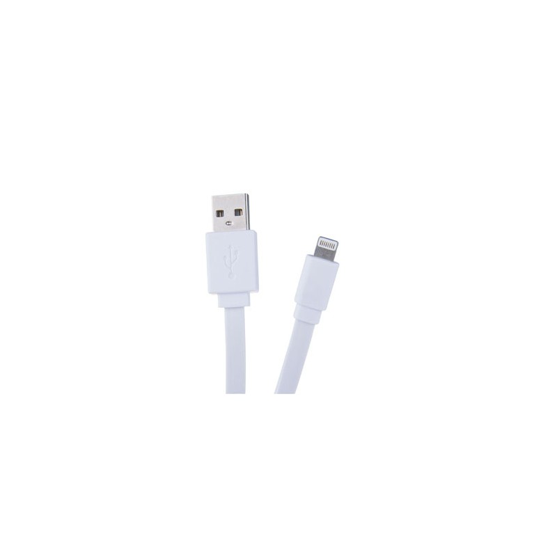 Avacom USB kabel (2.0), USB A M - Apple Lightning M, 1.2m, płaski, biały, box, 120 cm, biały