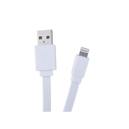 Avacom USB kabel (2.0), USB A M - Apple Lightning M, 1.2m, płaski, biały, box, 120 cm, biały