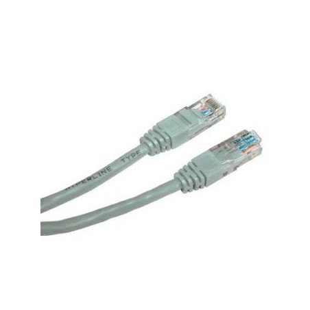 Przewód LAN UTP patchcord, Cat.5e, RJ45 M - RJ45 M, 1 m, nieekranowany, szary, economy, EOL