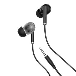 XO słuchawki przewodowe EP67 jack 3,5 mm dokanałowe czarne