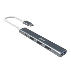USB (3.0) hub 5-port, UH008, metalowy, Marvo
