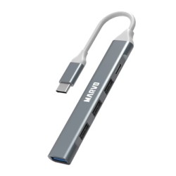 USB (3.0) hub 5-port, UH008, metalowy, Marvo