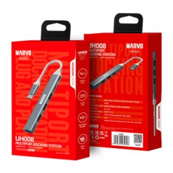 USB (3.0) hub 5-port, UH008, metalowy, Marvo