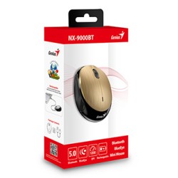 Genius NX-9000BT Mysz przewodowa, złota, 1200DPI, EOL
