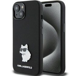 Karl Lagerfeld nakładka do iPhone 15 Plus 6,7&quot KLHCP15MSMHCNPK czarna HC SILICONE C METAL PIN