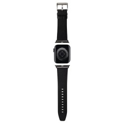 Karl Lagerfeld pasek do Apple Watch 42/44/45/49 mm KLAWLSAKLHPK STRAP SAFFIANO MONO czarny